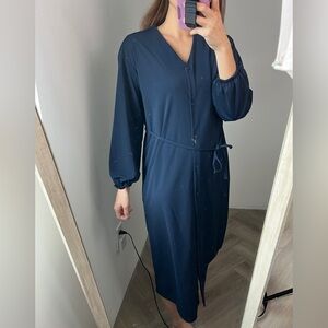 Uniqlo Dark Blue Long Sleeve Dress
